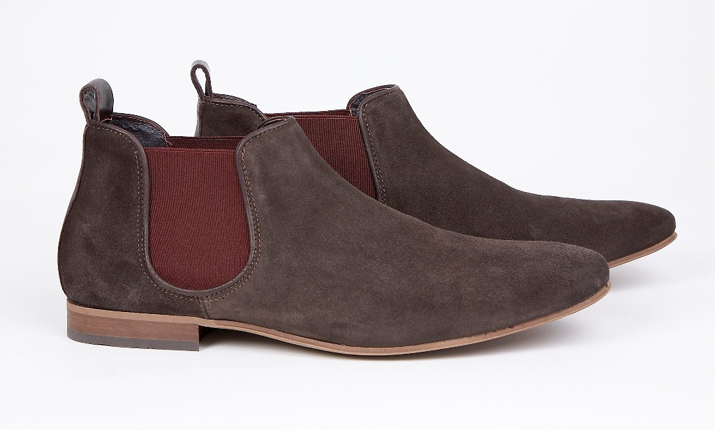 Delicious Junction Kings Road Suede Elastic Gusset Chelsea Boot Choc Brown Adaptor Clothing
